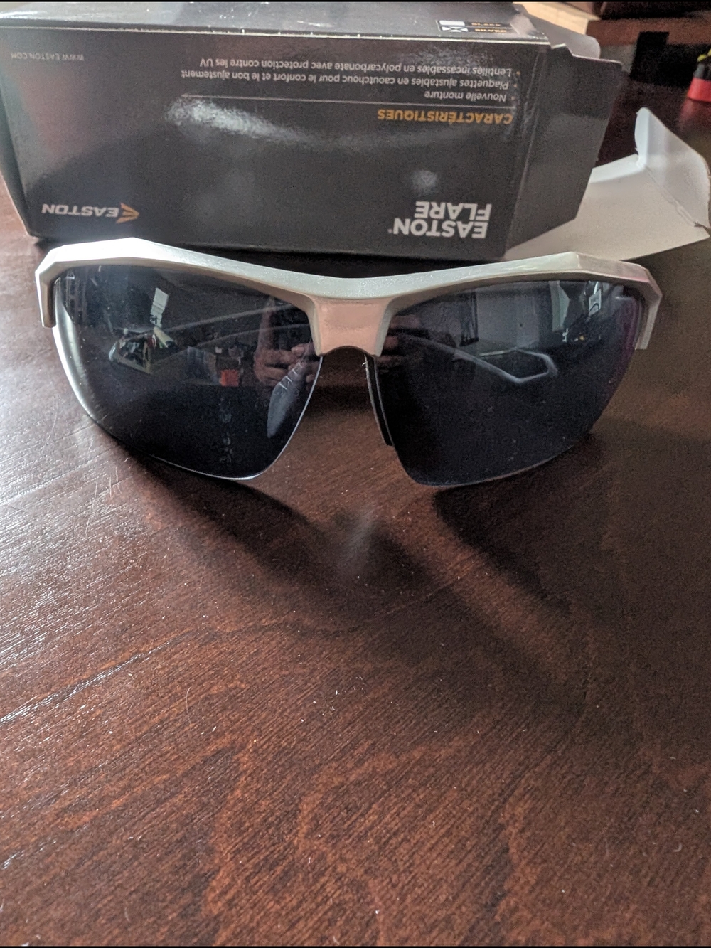 Easton Flare Sunglasses- Youth - Silver Frame with Dark Lenses